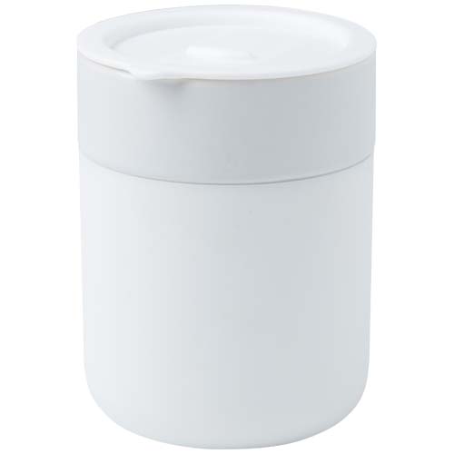 Java 330 Ml Ceramic Tumbler With Silicone Wrap And Plastic Lid