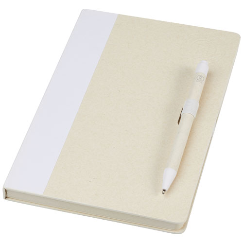 Dairy Dream A5 Size Reference Recycled Milk Cartons Notebook And Ballpoint Pen Set